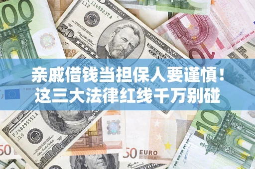 济南亲戚借钱当担保人要谨慎！这三大法律红线千万别碰