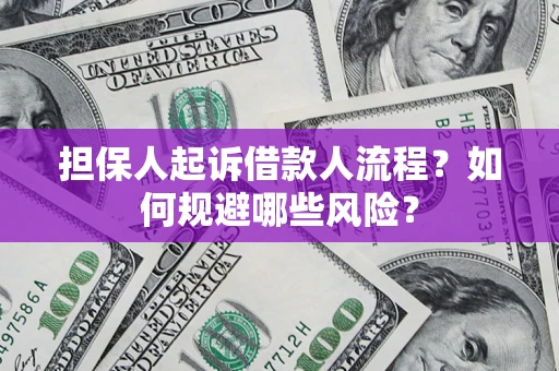 济南担保人起诉借款人流程？如何规避哪些风险？