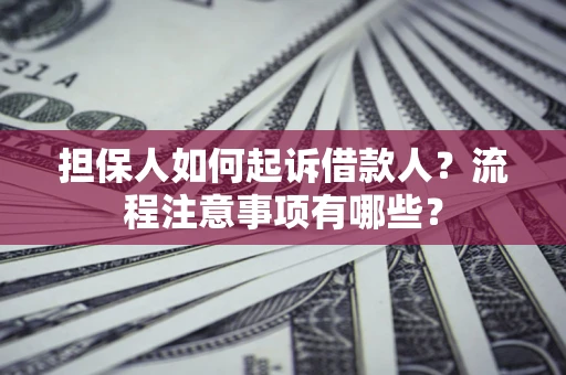 济南担保人如何起诉借款人？流程注意事项有哪些？